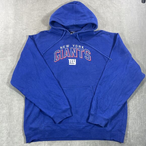New York Giants Reebok Men’s XL Blue NFL Embroidered Sweatshirt Hoodie - Picture 1 of 5